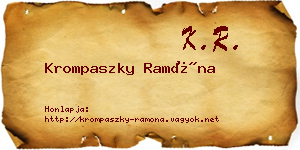 Krompaszky Ramóna névjegykártya